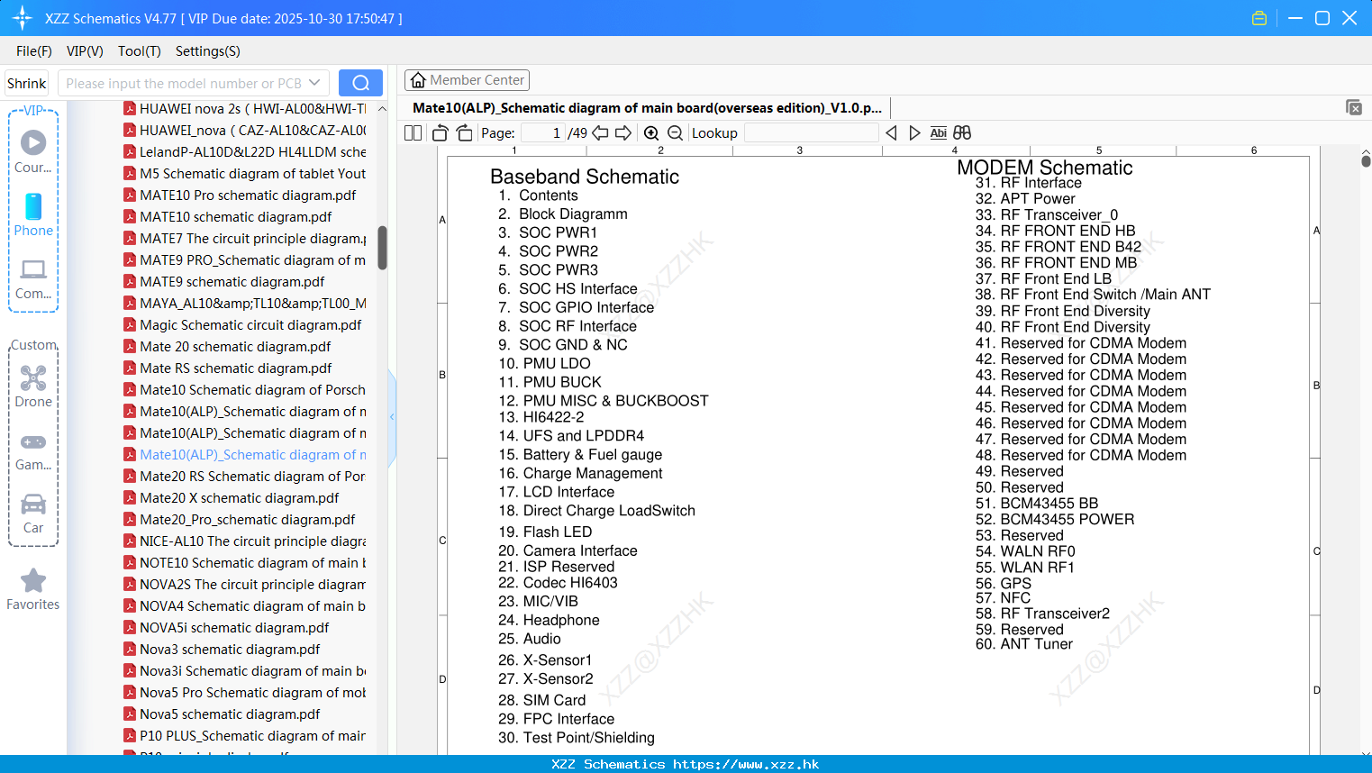 Huawei Mate10(ALP)_Schematic Diagram Of Main Board(overseas Edition)_V1.0